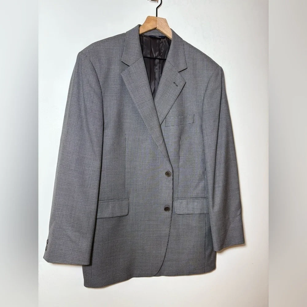 Brooks Brothers 346 Men's Gray Harringtone Wool Blazer Sport Coat 44R Jacket